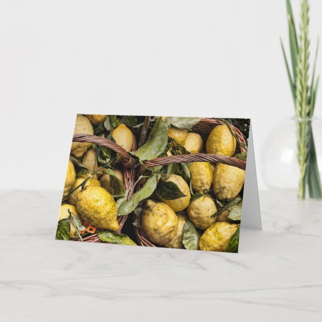 Eleganta italienska citroner för kort (Framsida)