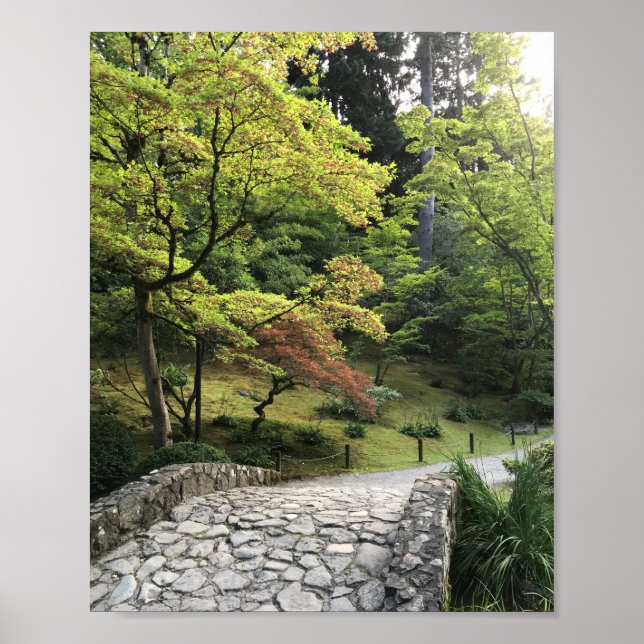 Eleganta Japanska Trädgårdar, Seattle WA Foto Prin Poster (Framsidan)