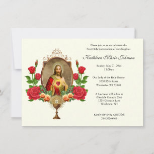 Eleganta Jesus Första Nattvardsinbjudningar Inbjudningar