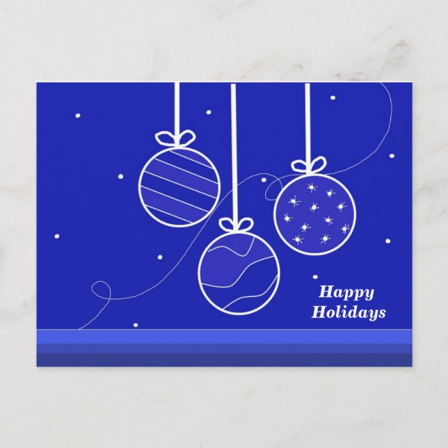 Eleganta juldekorationer helg vykort (Framsida)