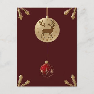Eleganta juldekorationer helg vykort