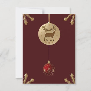 Eleganta juldekorationer vykort