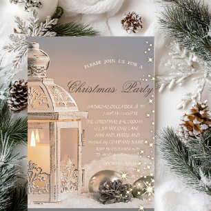 Eleganta julgranskulor,lyktan julfest inbjudningar