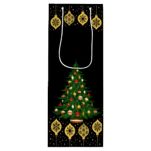 Eleganta julgransornament i guld på svart
