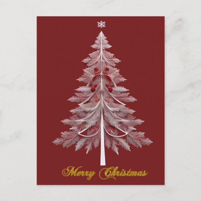 ✨ Eleganta julgransprydnader Festiv helgdag Vykort (Framsida)