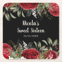 Eleganta julröda blommor Sweet Sixteen