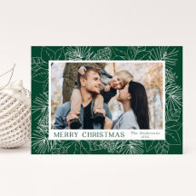 Eleganta julstjärnor och kottar Grön Foto