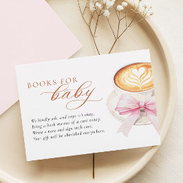 Eleganta kaffetemade böcker för baby-kort tilläggskort