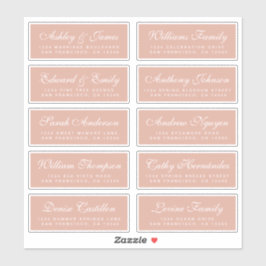 Eleganta kalligrafi adressetiketter för bröllopsgä klistermärken