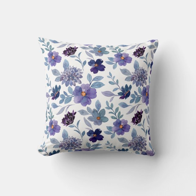 Eleganta kastkuddar med blommönster kudde (Framsida)