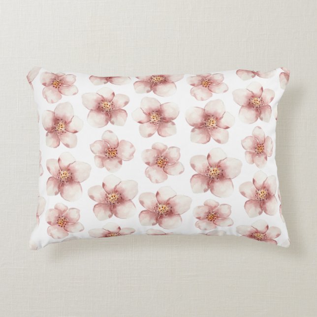 Eleganta kastkuddar med blommönster prydnadskudde (Framsidan)