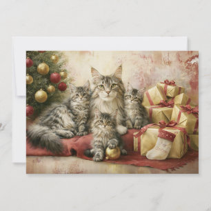 Eleganta kattungar jul julkort