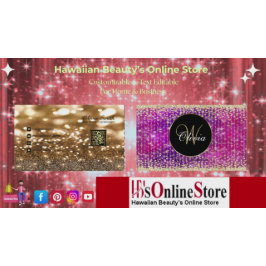 Eleganta Klassiska Pärlade Gardiner Glitter QR-kod Visitkort