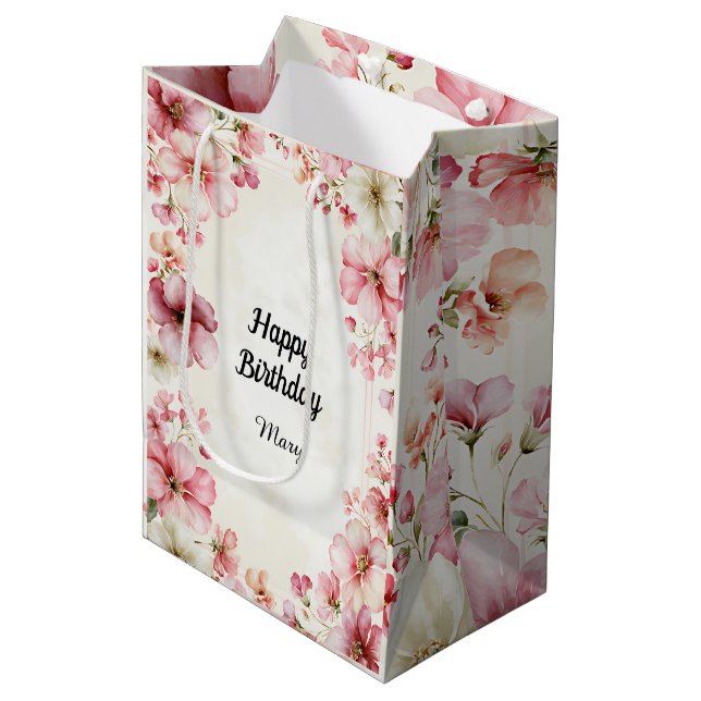 Eleganta klassiska rosa blommor för henne (Framsidan Vinklad)