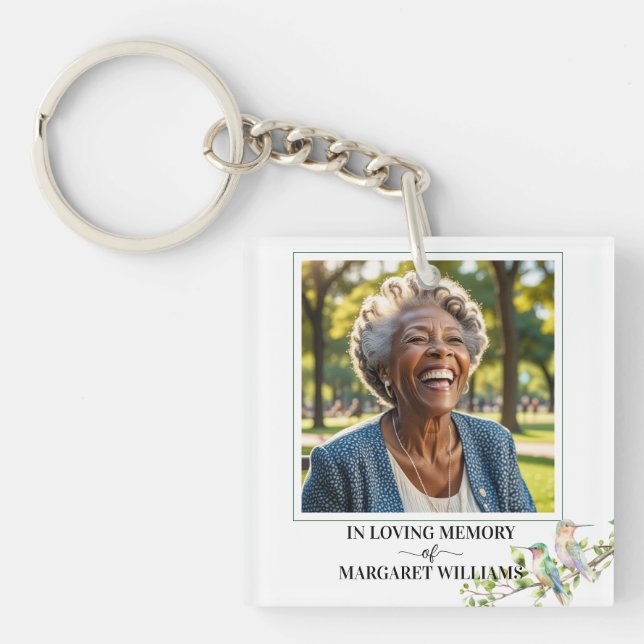 Eleganta kolibri blomfoto minnessak (Framsidan)