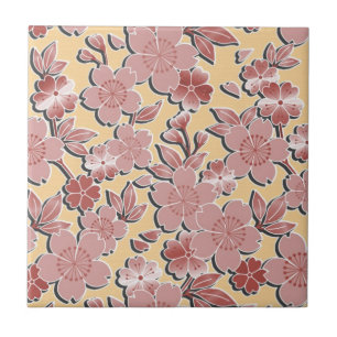 Eleganta körsbärblommar kakelplatta