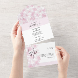 Eleganta Körsbärsblommor Akvarell Handmålad