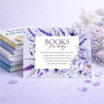 Eleganta Lavendel Blommiga Baby Shower Böcker för 