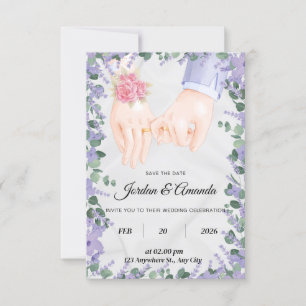 eleganta lavendelfält inbjuder inbjudningar