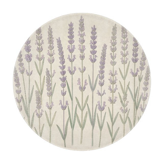 Eleganta lavendelstjälkar Mjuk lila botanisk  (Framsidan)