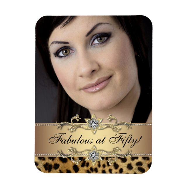 Eleganta Leopard Foto Magneter (Vertikal)