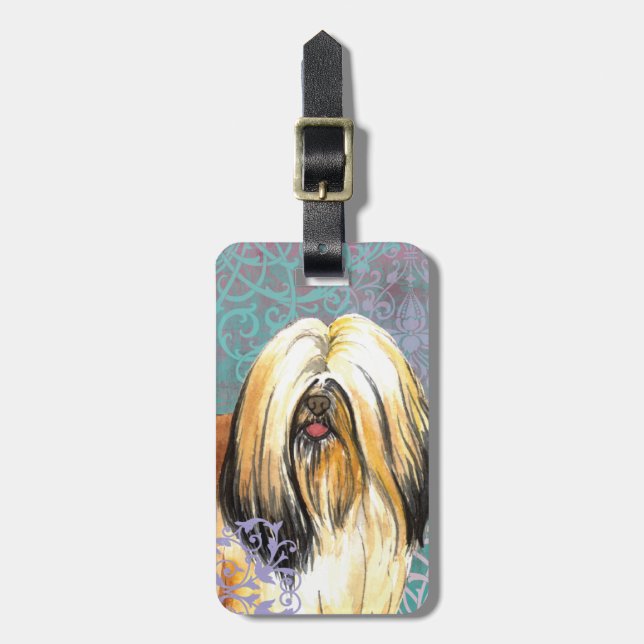 Eleganta Lhasa Apso Bagagebricka (Vertikal Framsida)
