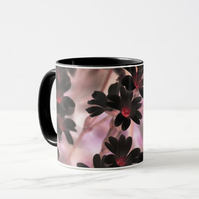 Eleganta lila blommor mugg (Framsida vänster)