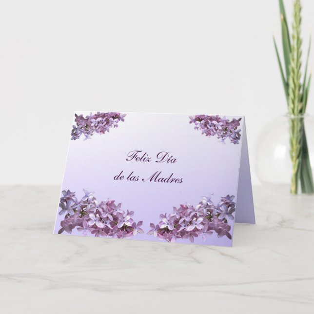 Eleganta lilor Feliz Diameter de las Madres Kort (Framsida)