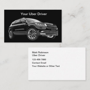 Eleganta lyx-Uber-förare affärskort Visitkort