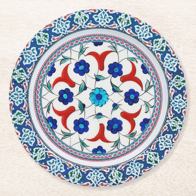 Eleganta lyxiga pappersunderlägg underlägg papper rund (Framsidan)