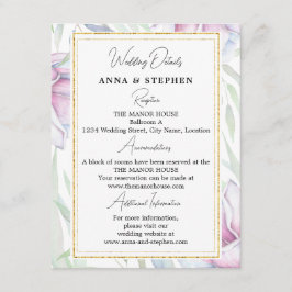 Eleganta magnoliablommor till bröllop Detaljer Tilläggskort