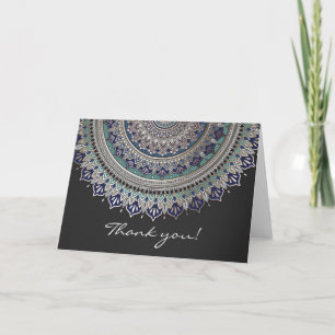 Eleganta Mandala Tacksamhetskort Tack Kort