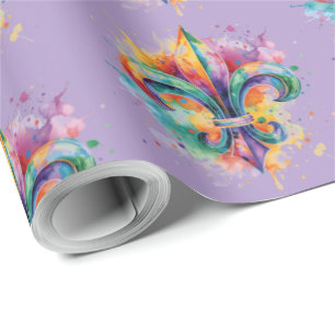 Eleganta Mardi Gras-färger Presentpapper