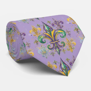 Eleganta Mardi Gras-färger Slips