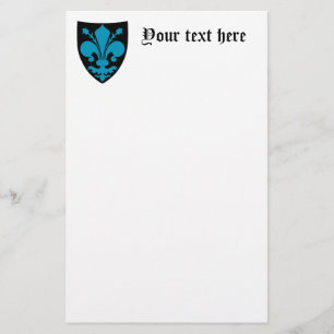 Eleganta medeltida Fleur De Lis skyddar Brevpapper