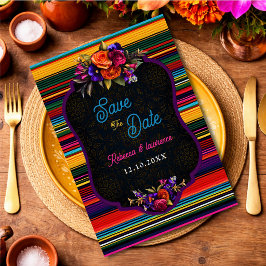 Eleganta mexikanska bröllopsblommor spara datumet