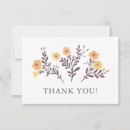 Eleganta minimalistiska anpassade blommor tack kort