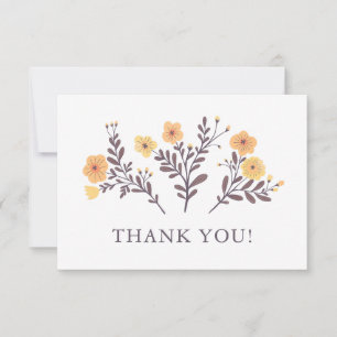 Eleganta minimalistiska anpassade blommor tack kort