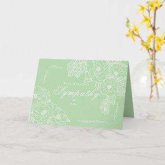 Eleganta minimalistiska krysantemum Sympati Grön Kort
