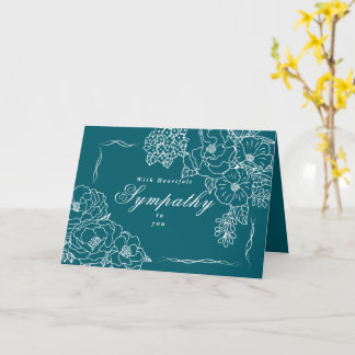 Eleganta minimalistiska peonior Sympati Teal Kort