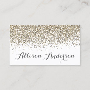Eleganta mjuka guld- glittervisitkortar visitkort