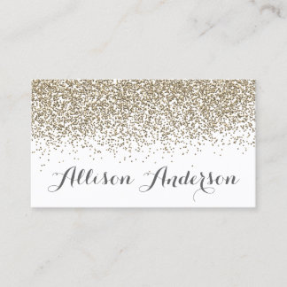Eleganta mjuka guld- glittervisitkortar visitkort