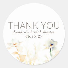 Eleganta mjuka jordiga höstnyanser blommor tack runt klistermärke