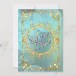 Eleganta mjuka teal bubblor meddelande