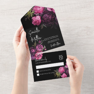 Eleganta moderna blommor Moody bröllop