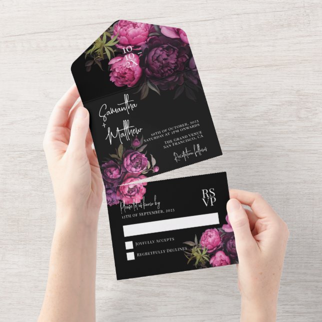 Eleganta moderna blommor Moody bröllop (Tearaway)