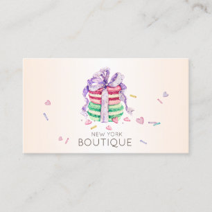 Eleganta Moderna Macarons, Söta Bagarstuga Visitkort