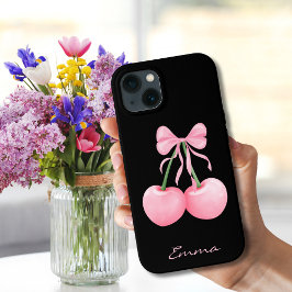 Eleganta, moderna rosa körsbär med rosa slinga, an