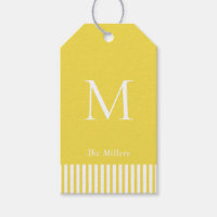 Eleganta monogram gula & vita presentkort