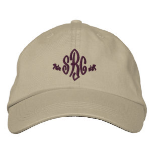 Eleganta Monogram Initialer Personliga Broderad Keps